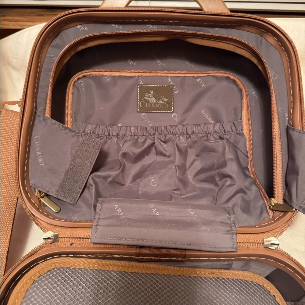 Chariot Gatsby Luggage Pink Carry On Hard Side 2 Piece
